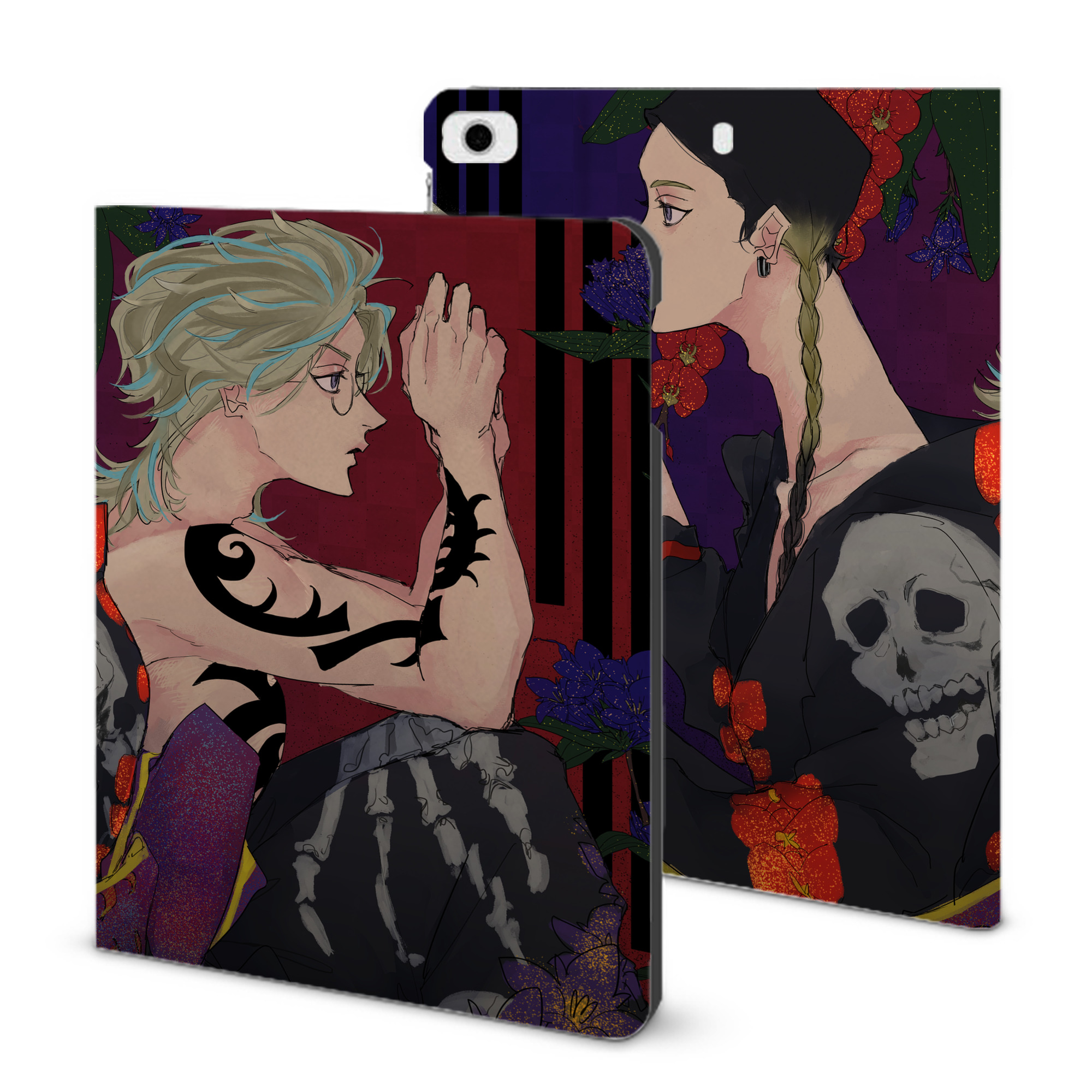 （画像用） 東京リベンジャーズ Tokyo Revengers IPad ケース ブック型 PUレザー TPU 耐衝撃 軽量 薄型 ペン収納なし 全面保護 IPad 各モデル対応